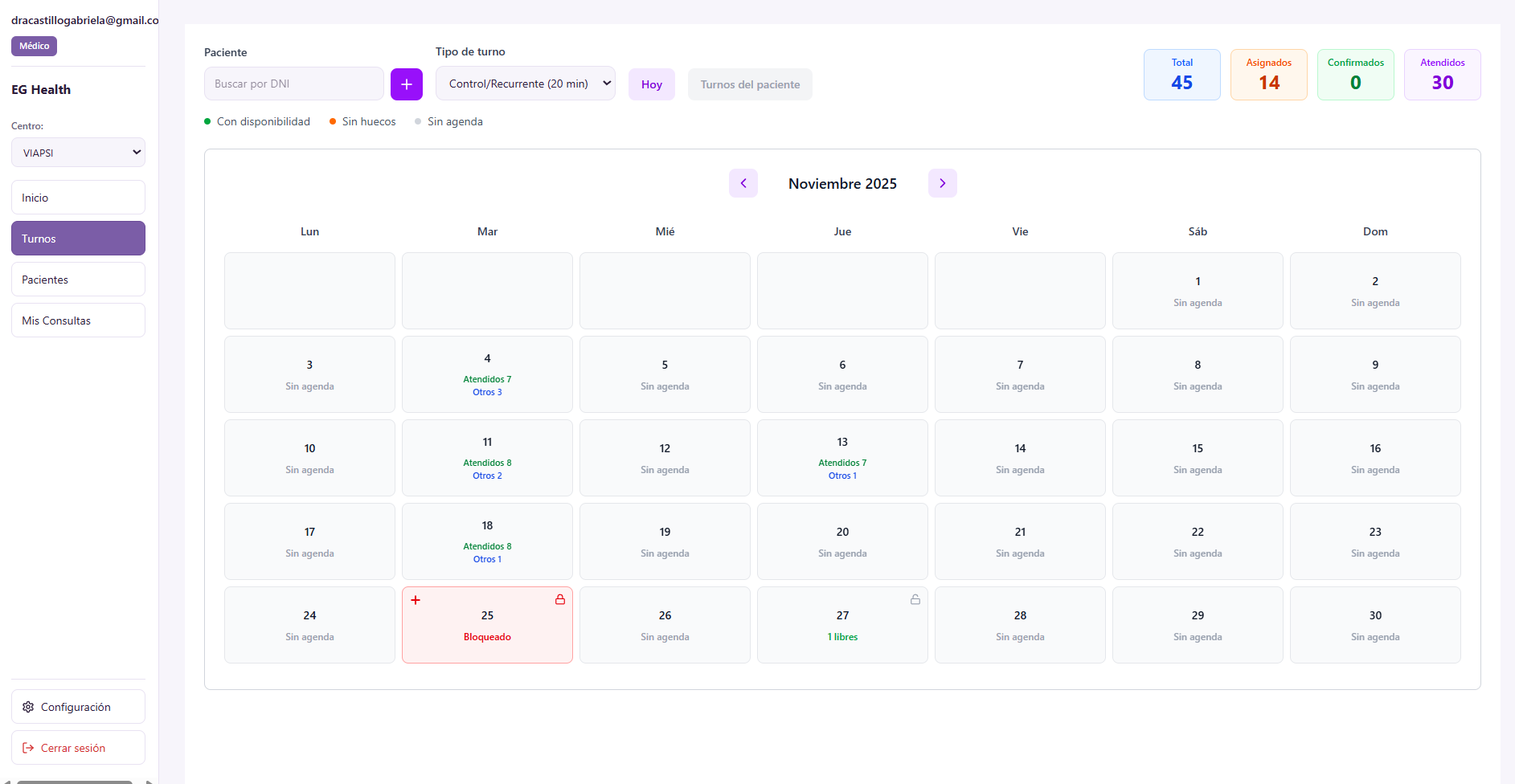 Asignación y actualización de turnos